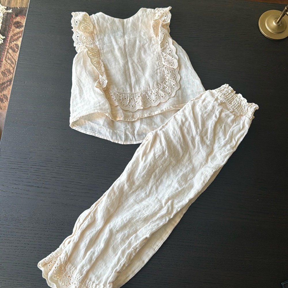 Zara linen set size 4-5